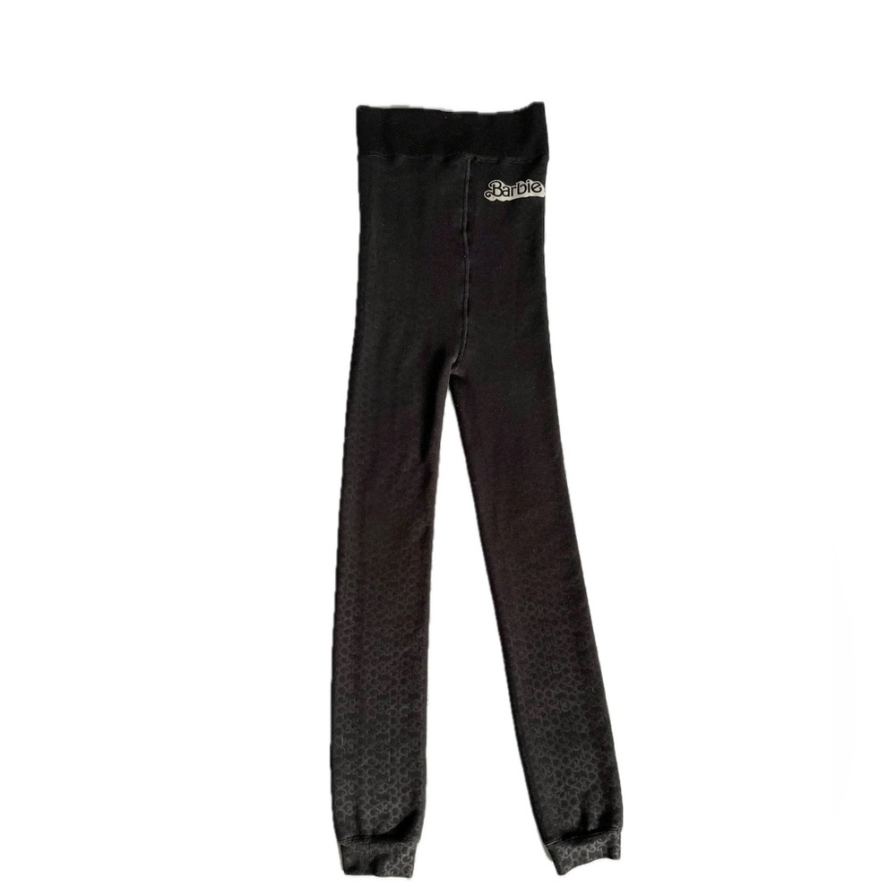 Primark Barbie Black Fleece-Lined Leggings | Women’s XL/XXL | Cozy Winter Lounge